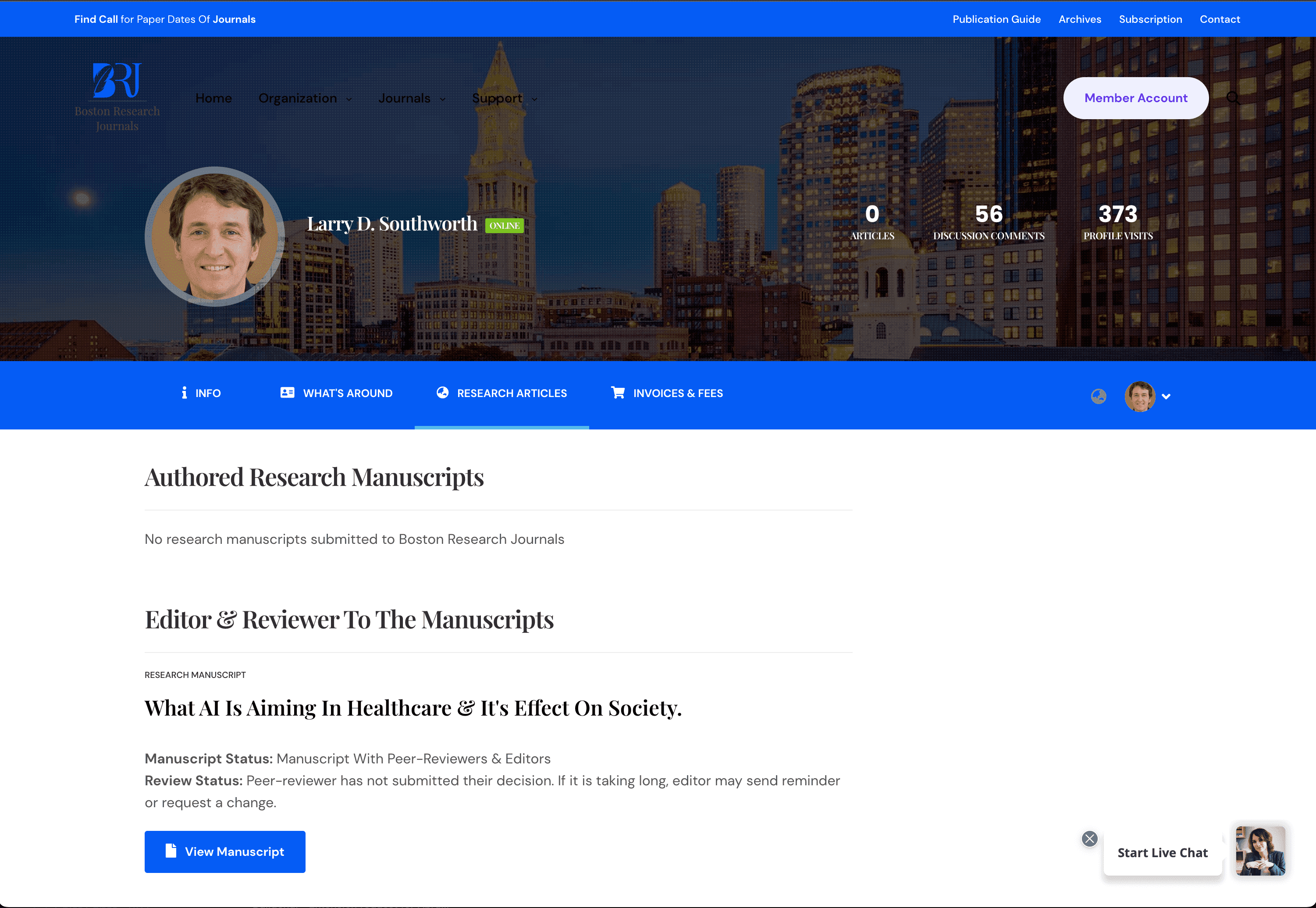 Peer Reviewers - Boston Research Journals